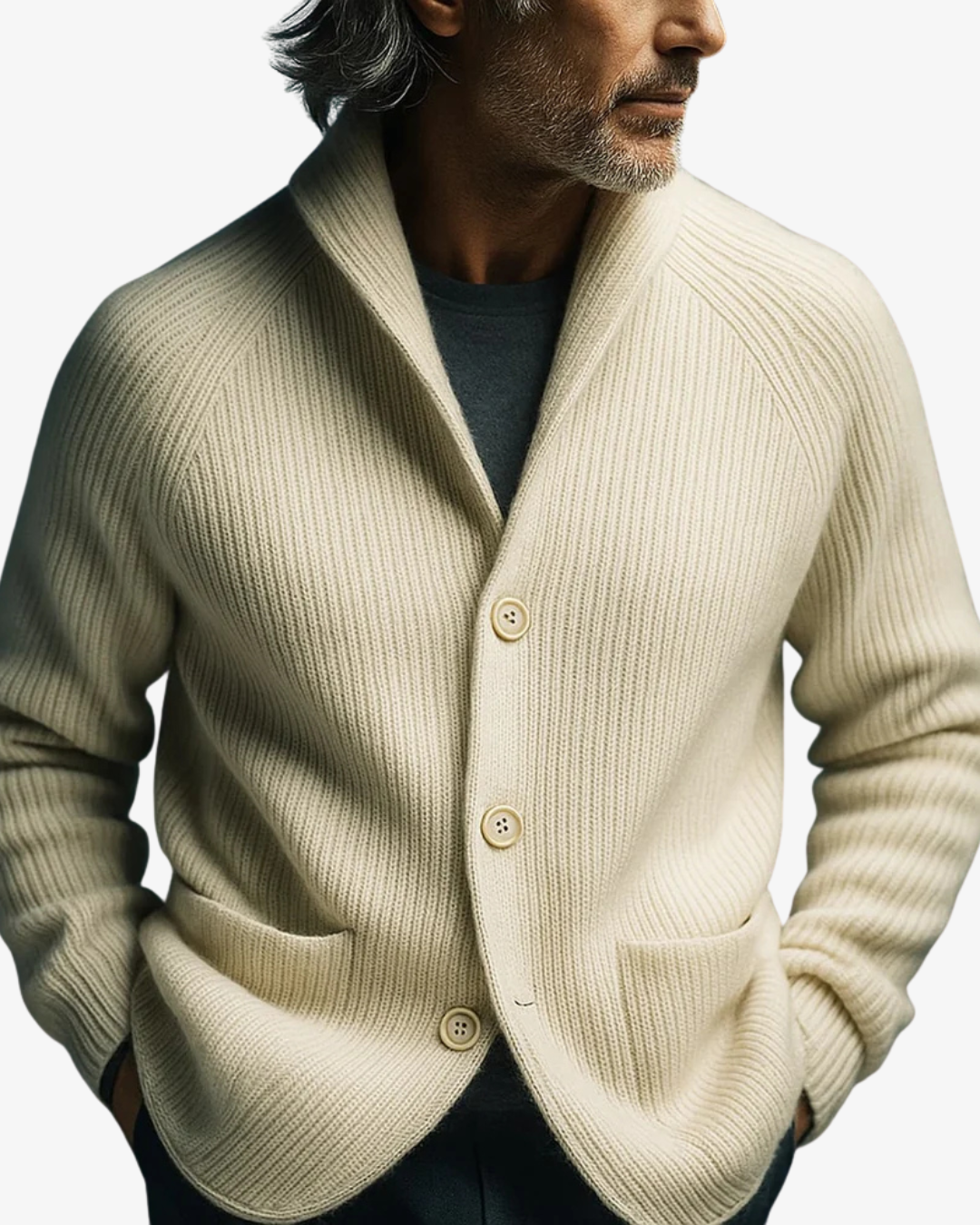 Modern Wool-Blend Cardigan