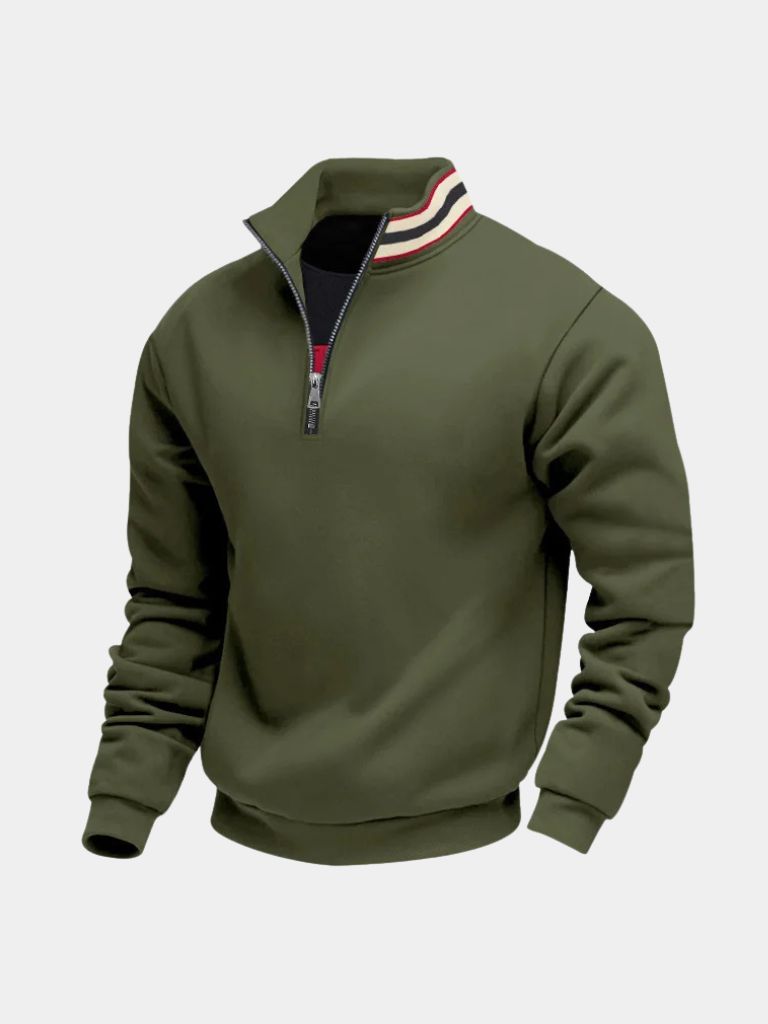 Striped Collar Pullover