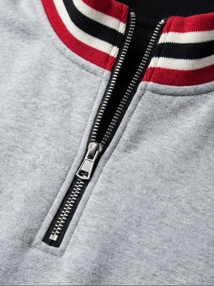 Striped Collar Pullover
