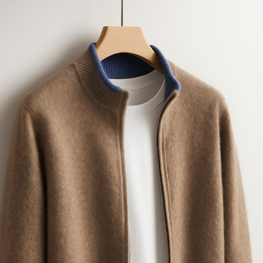 Refined Full-Zip Sweater