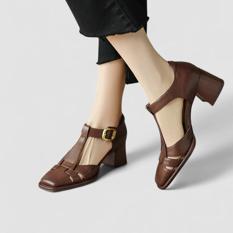 Vintage T-Strap Block Heel