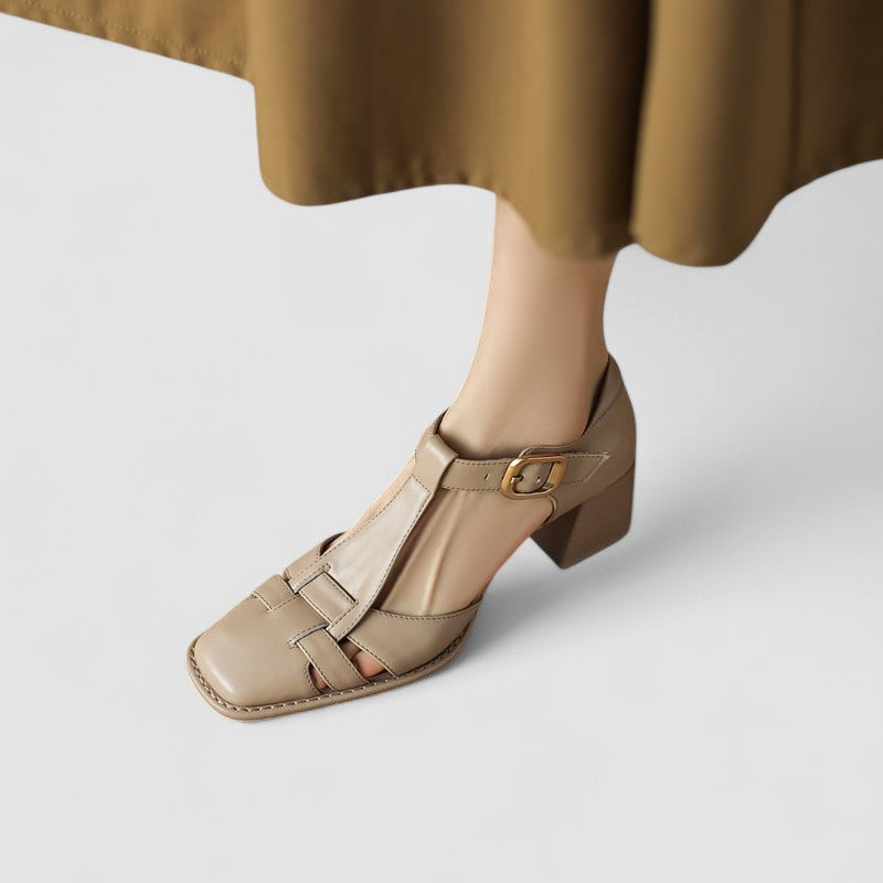 Vintage T-Strap Block Heel