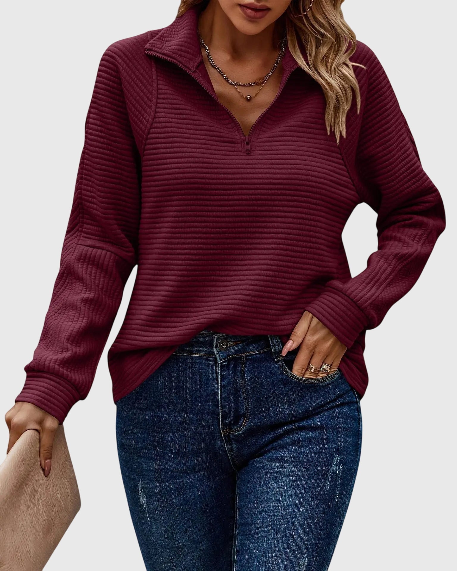 Elegant Half-Zip Sweater