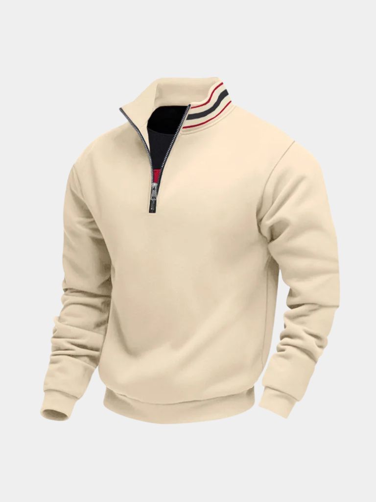 Striped Collar Pullover