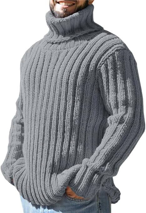 Refined Ribbed High-Neck Sweater