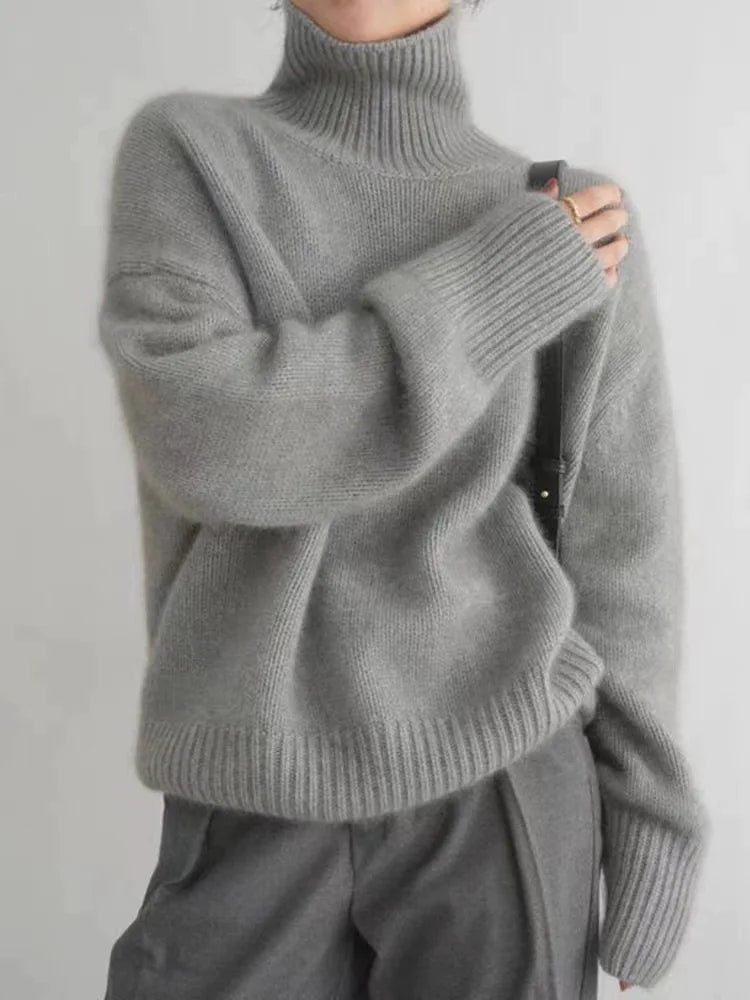 Luxe Cashmere Turtleneck Sweater