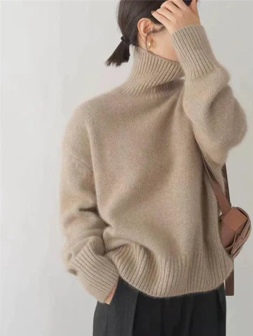 Luxe Cashmere Turtleneck Sweater