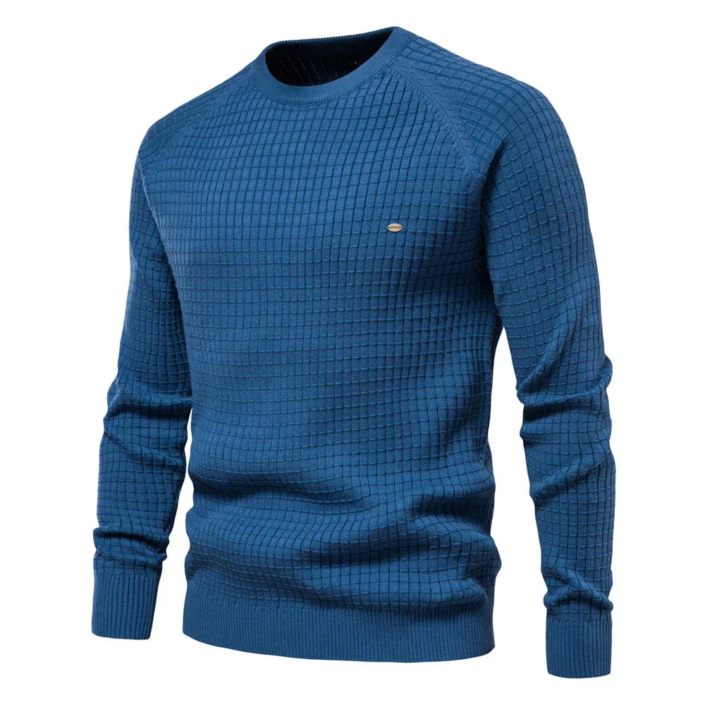 Refined Longsleeve with Diamond Pattern Elegance