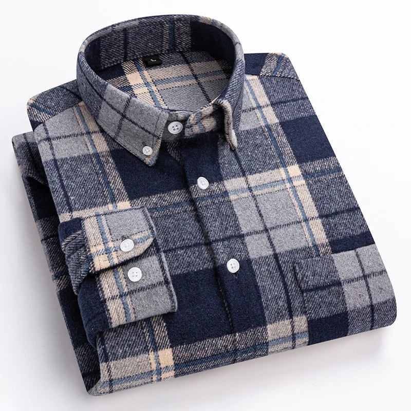 Classic Sanded Plaid Shirt