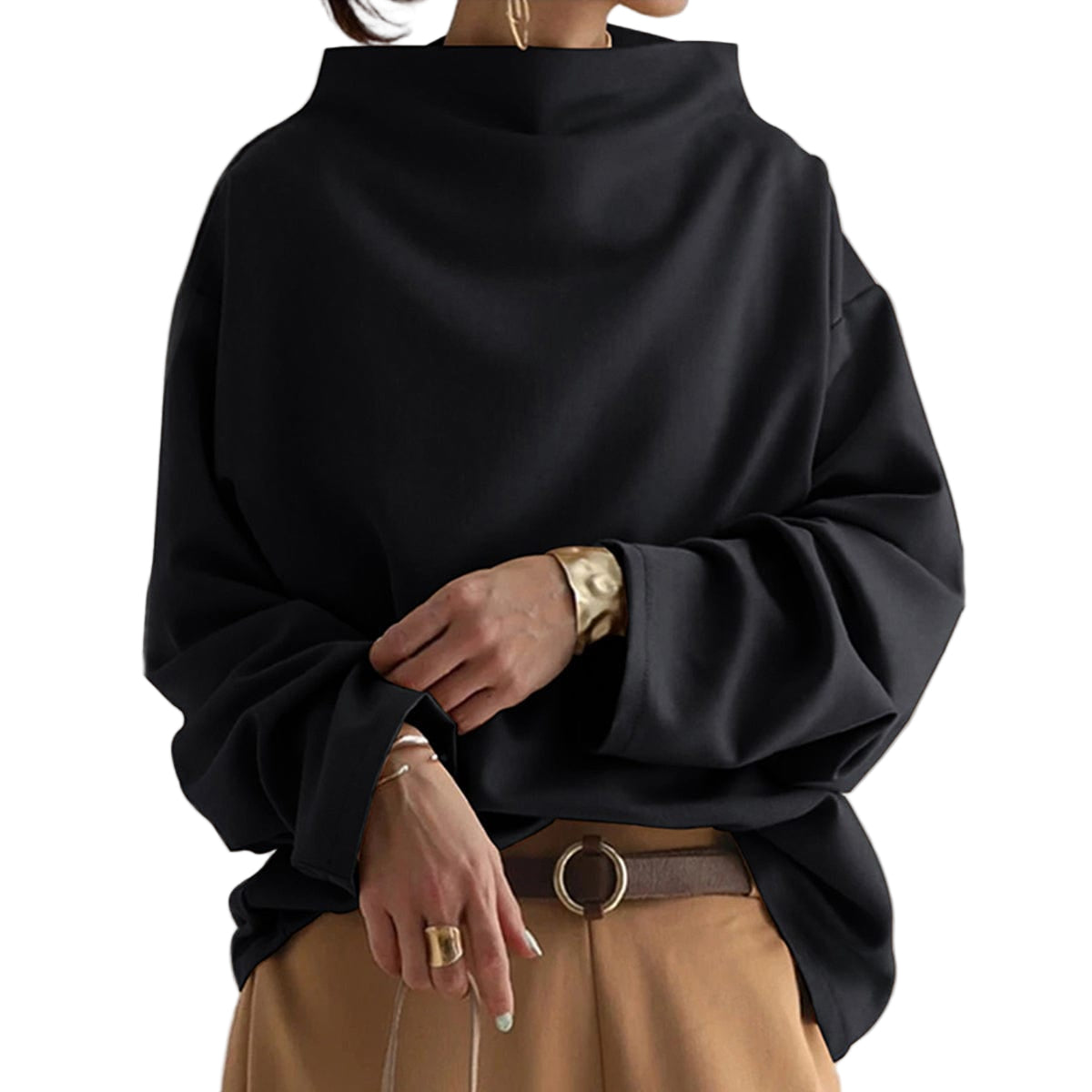 High-Neck Casual Top