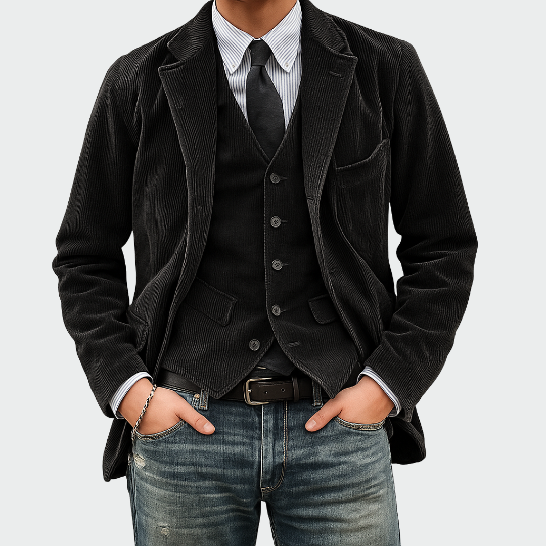 Velvet Blazer & Waistcoat Set