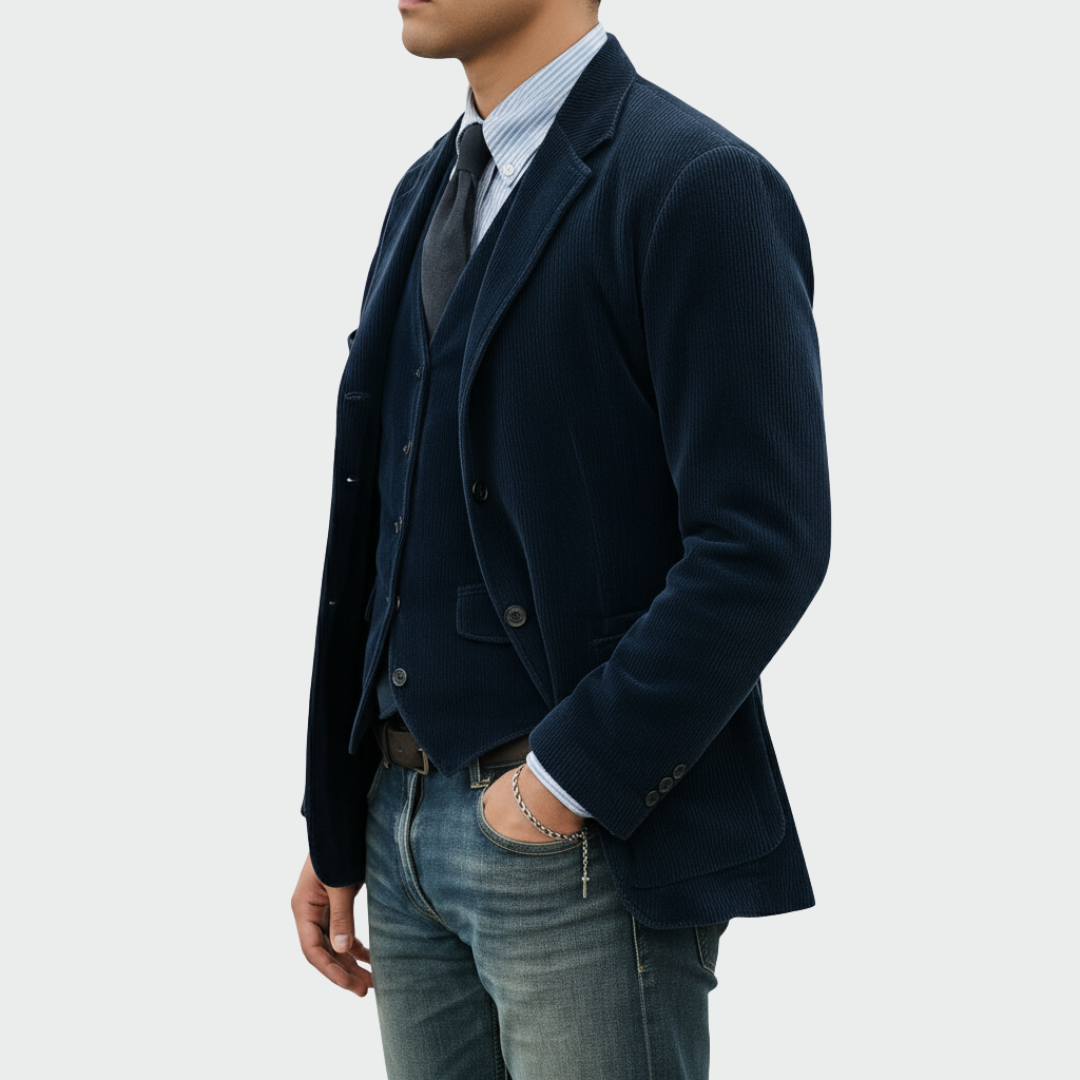 Velvet Blazer & Waistcoat Set