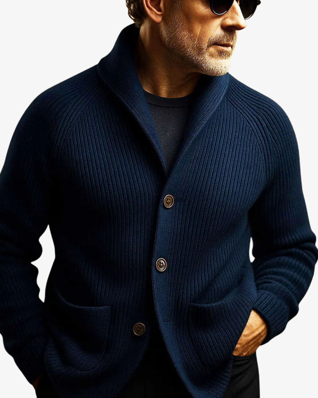 Modern Wool-Blend Cardigan