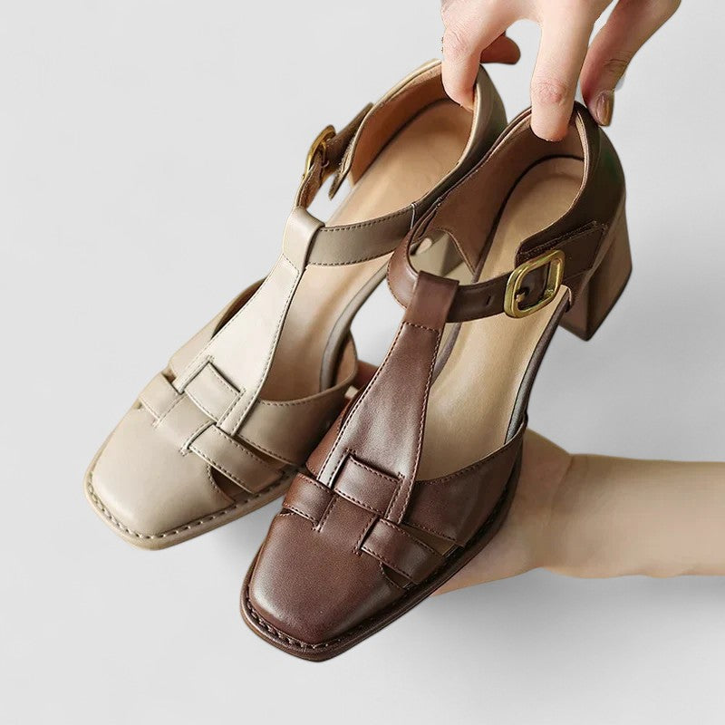 Vintage T-Strap Block Heel