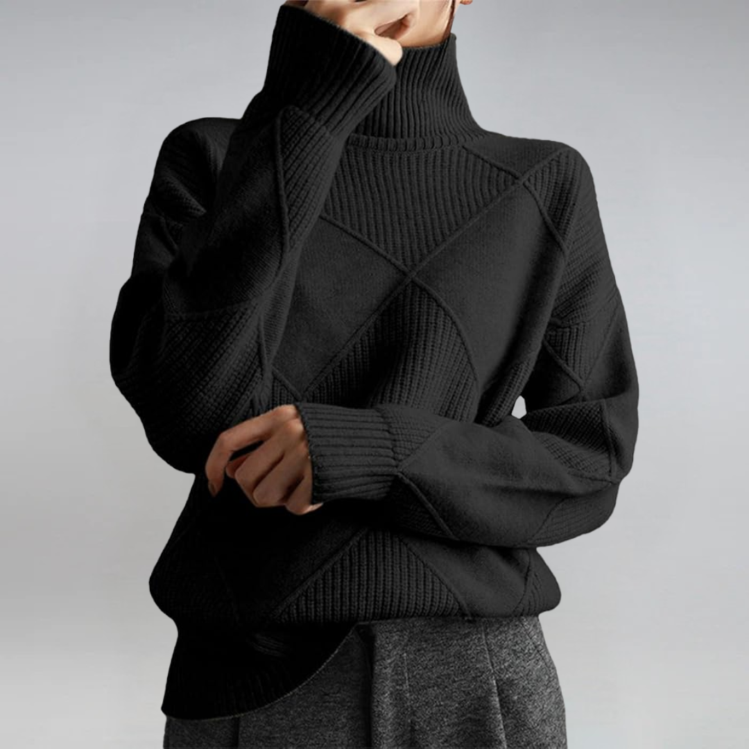 Luxe Cashmere Turtleneck Sweater