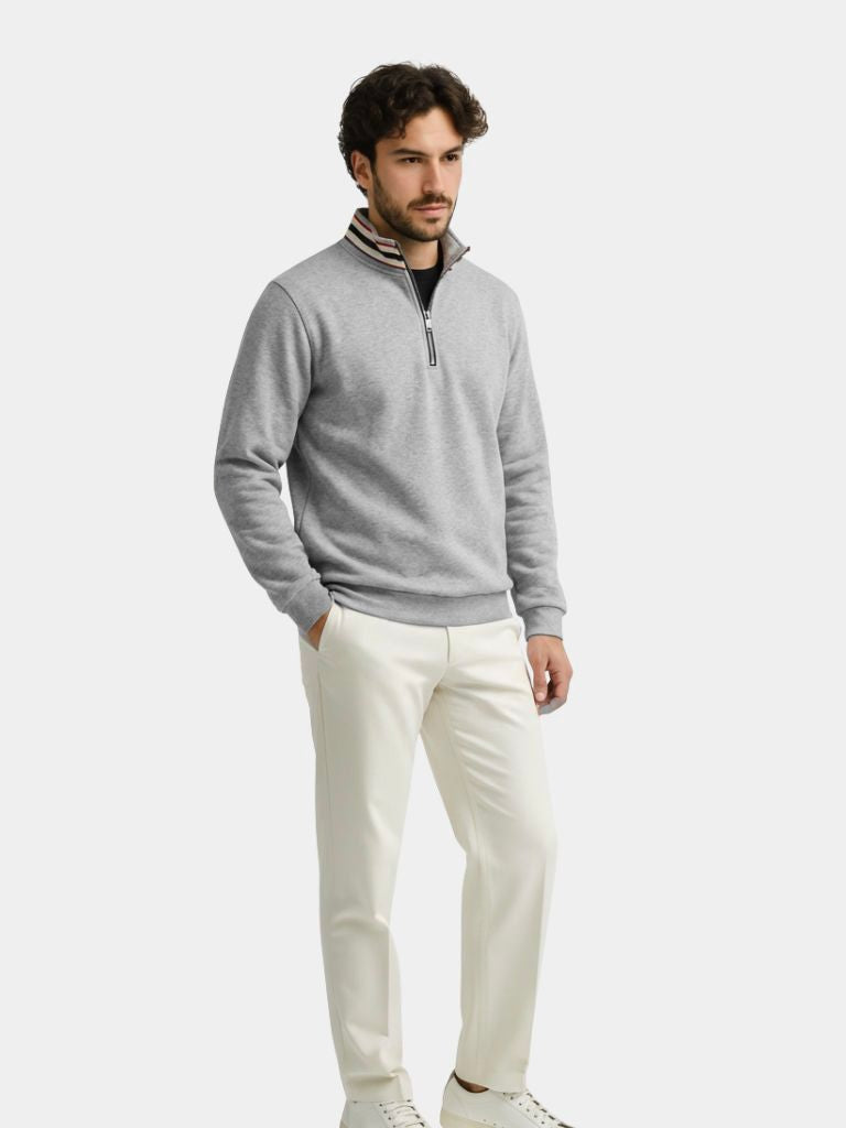 Striped Collar Pullover