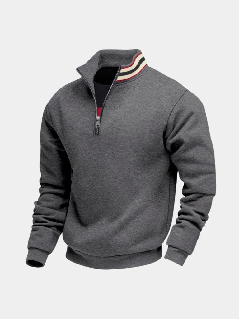 Striped Collar Pullover