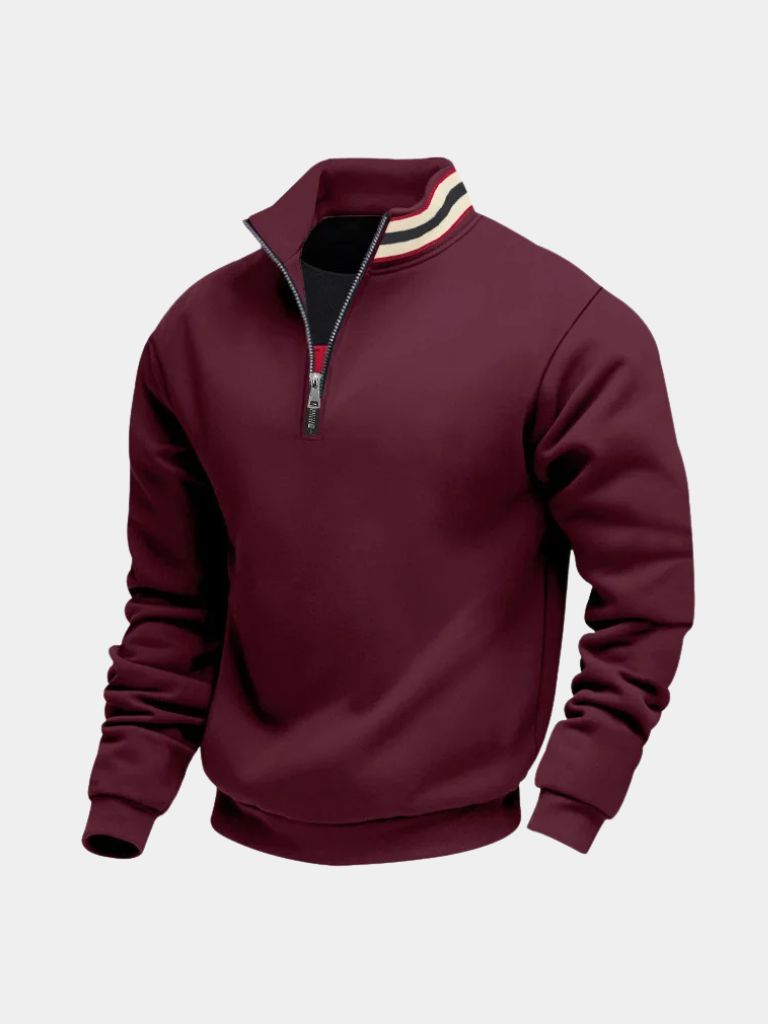 Striped Collar Pullover
