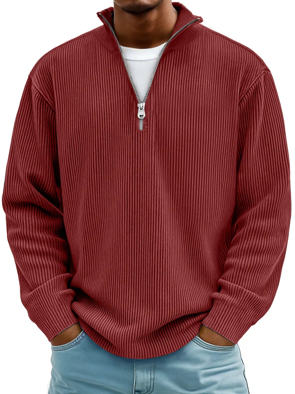 Modern Half-Zip Sweater Ease
