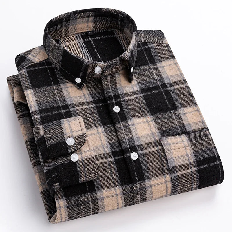 Classic Sanded Plaid Shirt