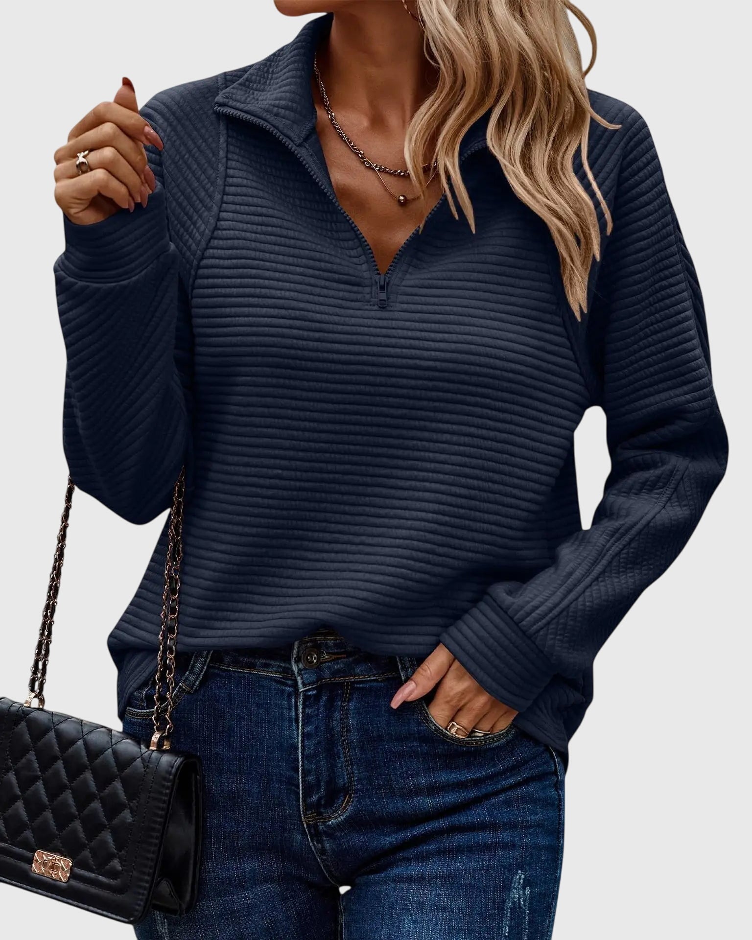 Elegant Half-Zip Sweater