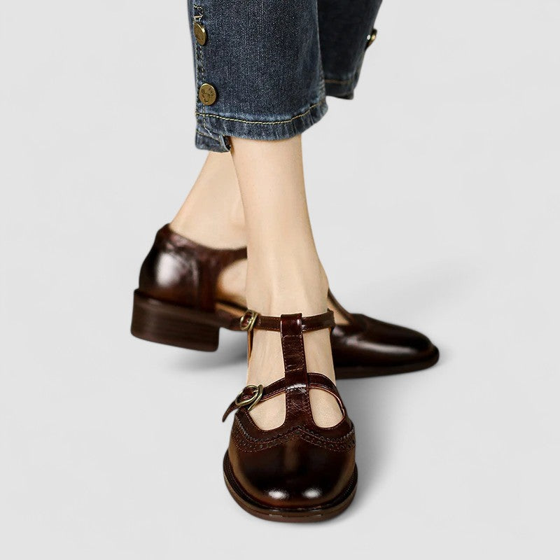 Elegant T-Bar Comfort Heel