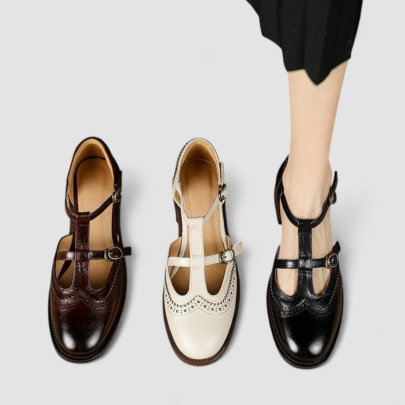 Elegant T-Bar Comfort Heel