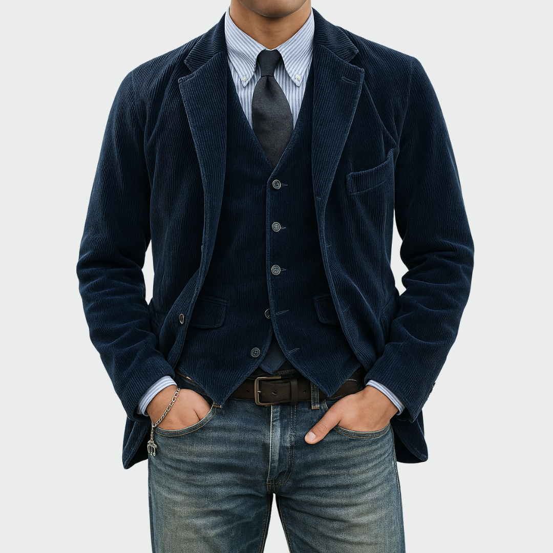 Velvet Blazer & Waistcoat Set